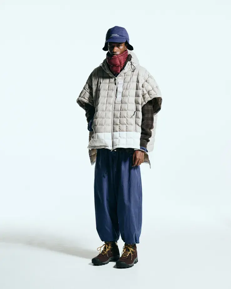 Mountain Research x TAION Down Poncho <MR-TA-106ZPC-WHL> - Image 11