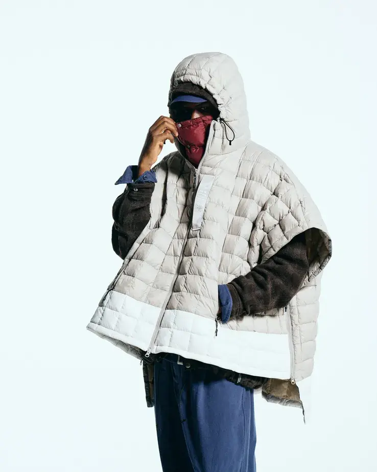 Mountain Research x TAION Down Poncho <MR-TA-106ZPC-WHL> - Image 9