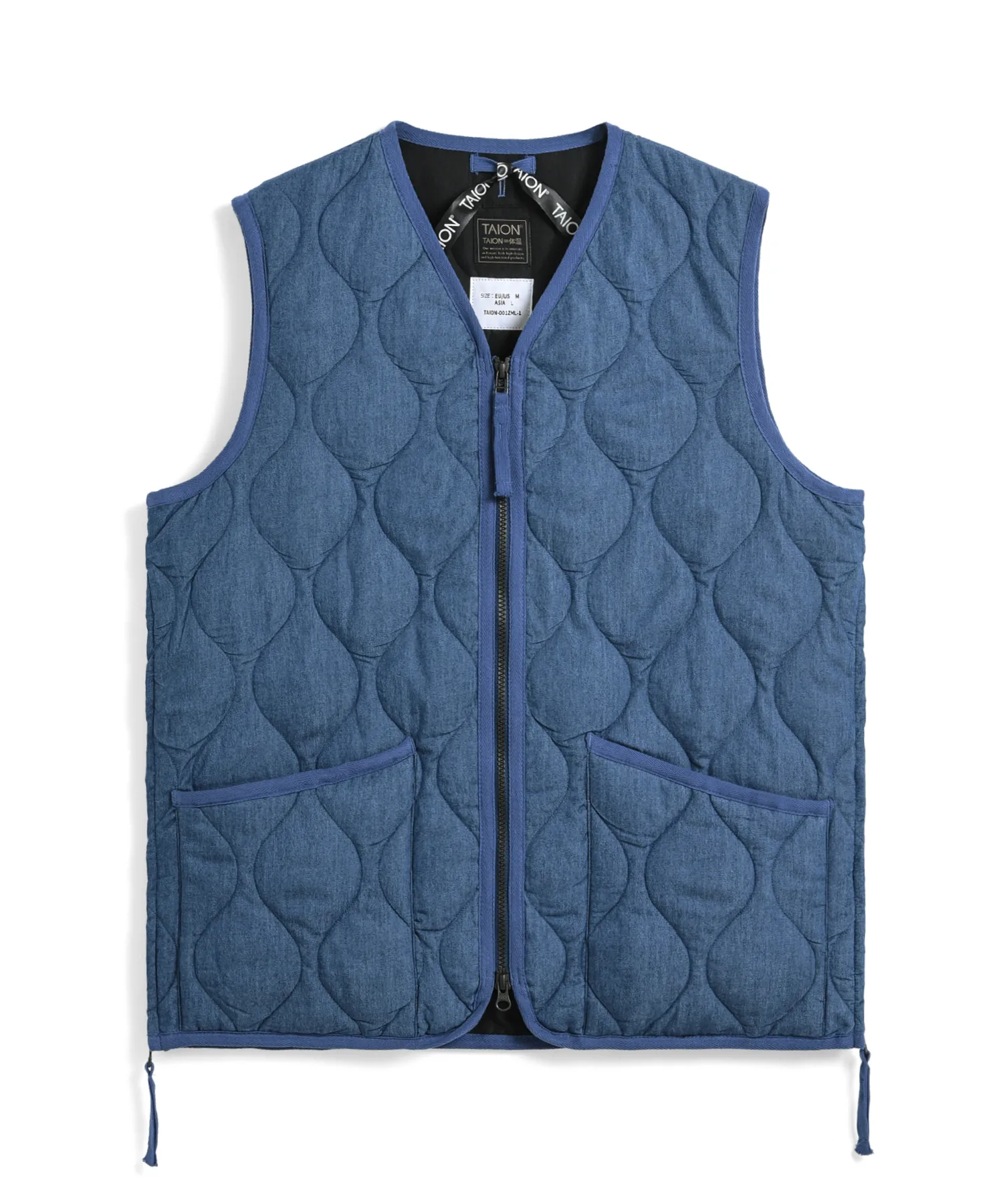 Unisex Military Zip V-Neck Down Vest (Hard Shell) - Image 23