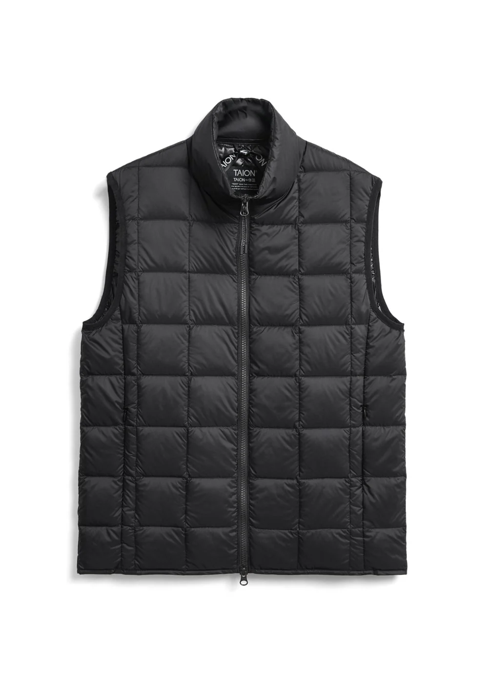Unisex Basic Hi-Neck W-Zip Down Vest - Image 20