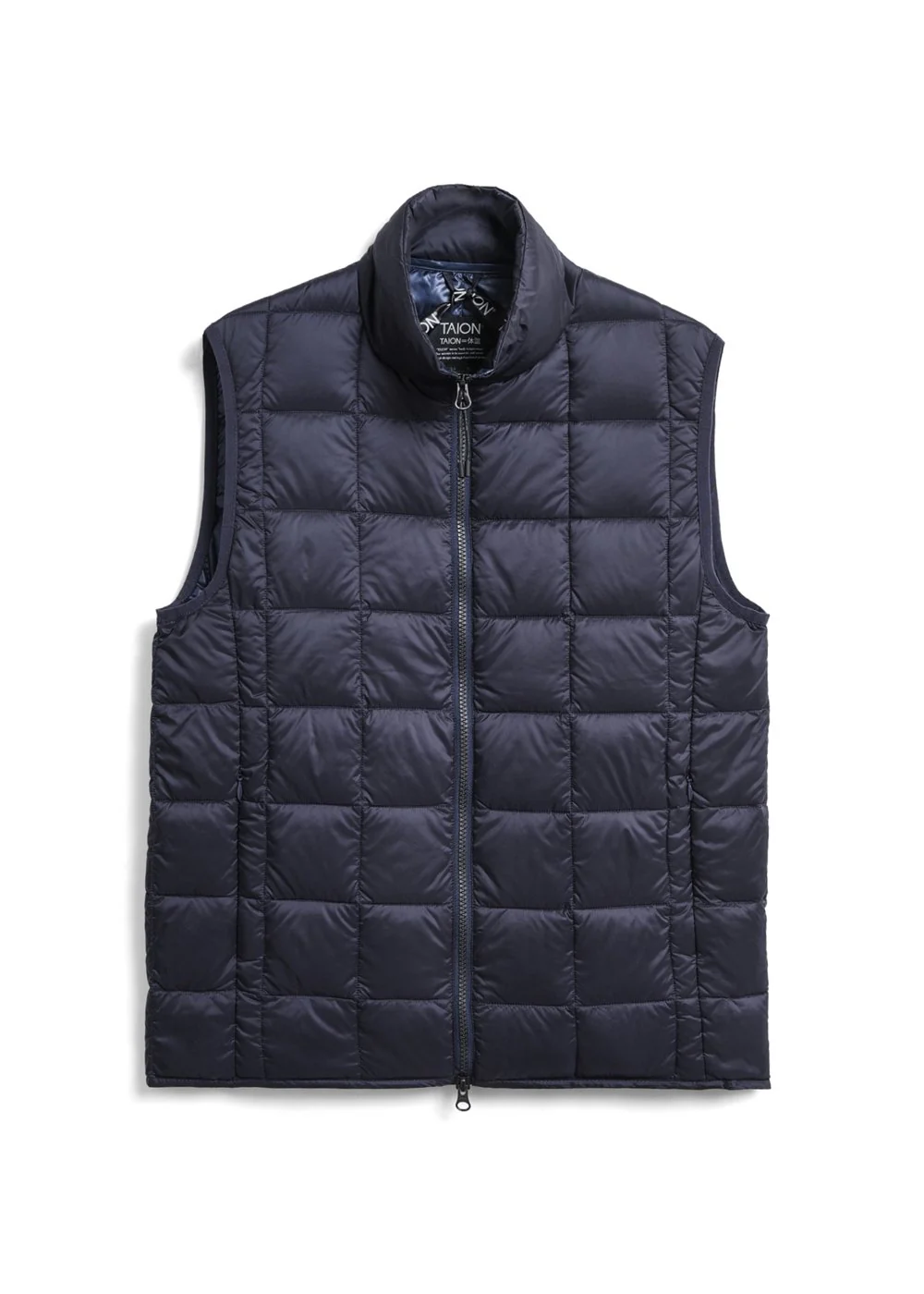Unisex Basic Hi-Neck W-Zip Down Vest - Image 21