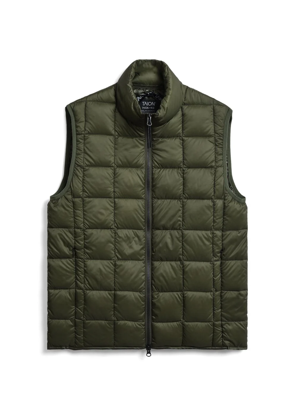 Unisex Basic Hi-Neck W-Zip Down Vest - Image 22