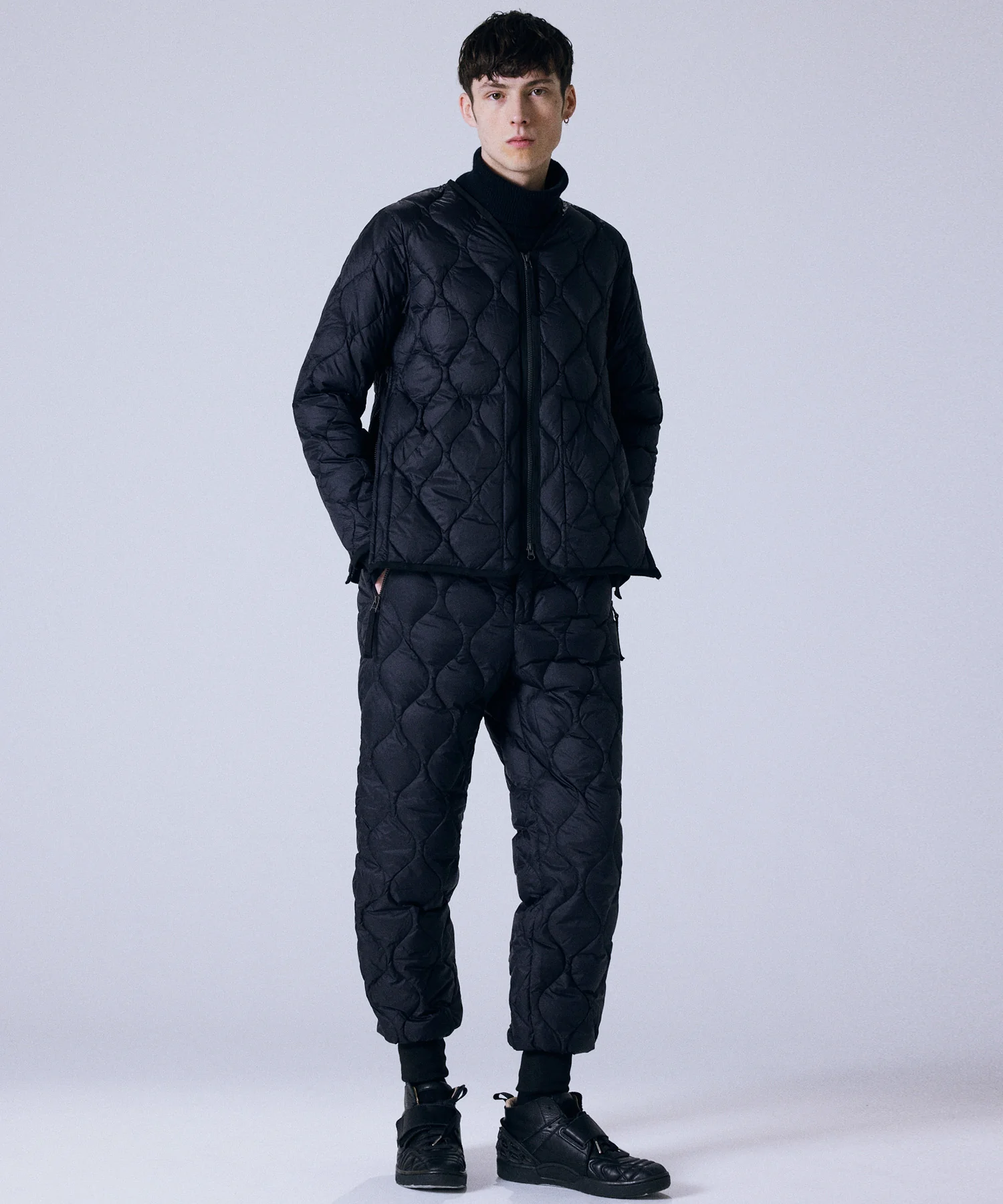 Unisex Military W-Zip V-Neck Down Jacket (Soft Shell) - Image 12