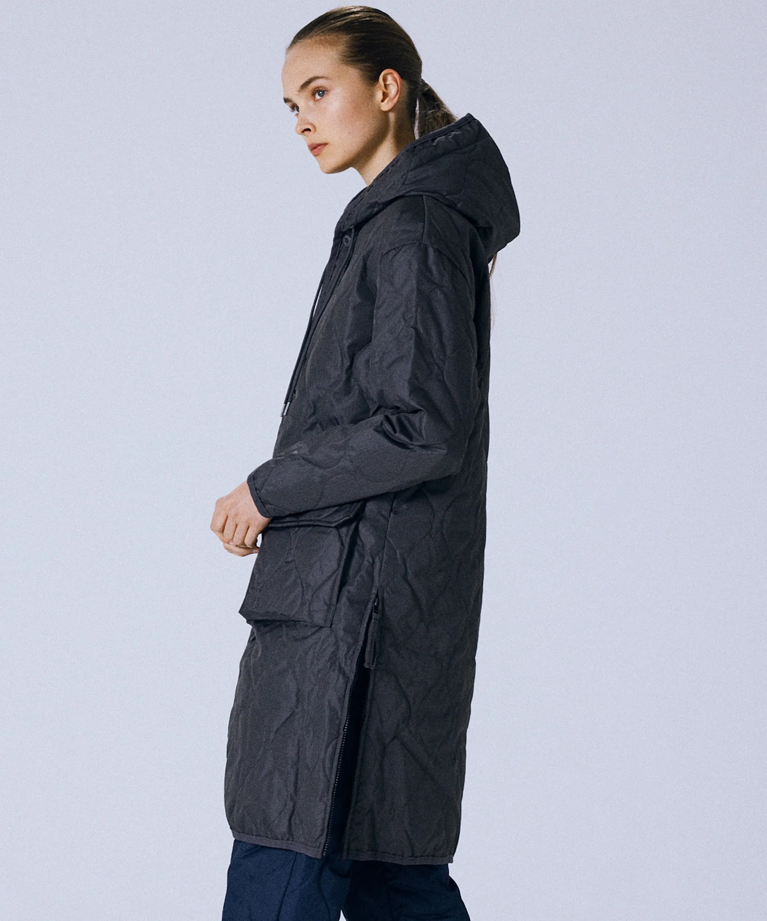 Unisex Military Hood Long Down Coat (Hard Shell) - Image 16