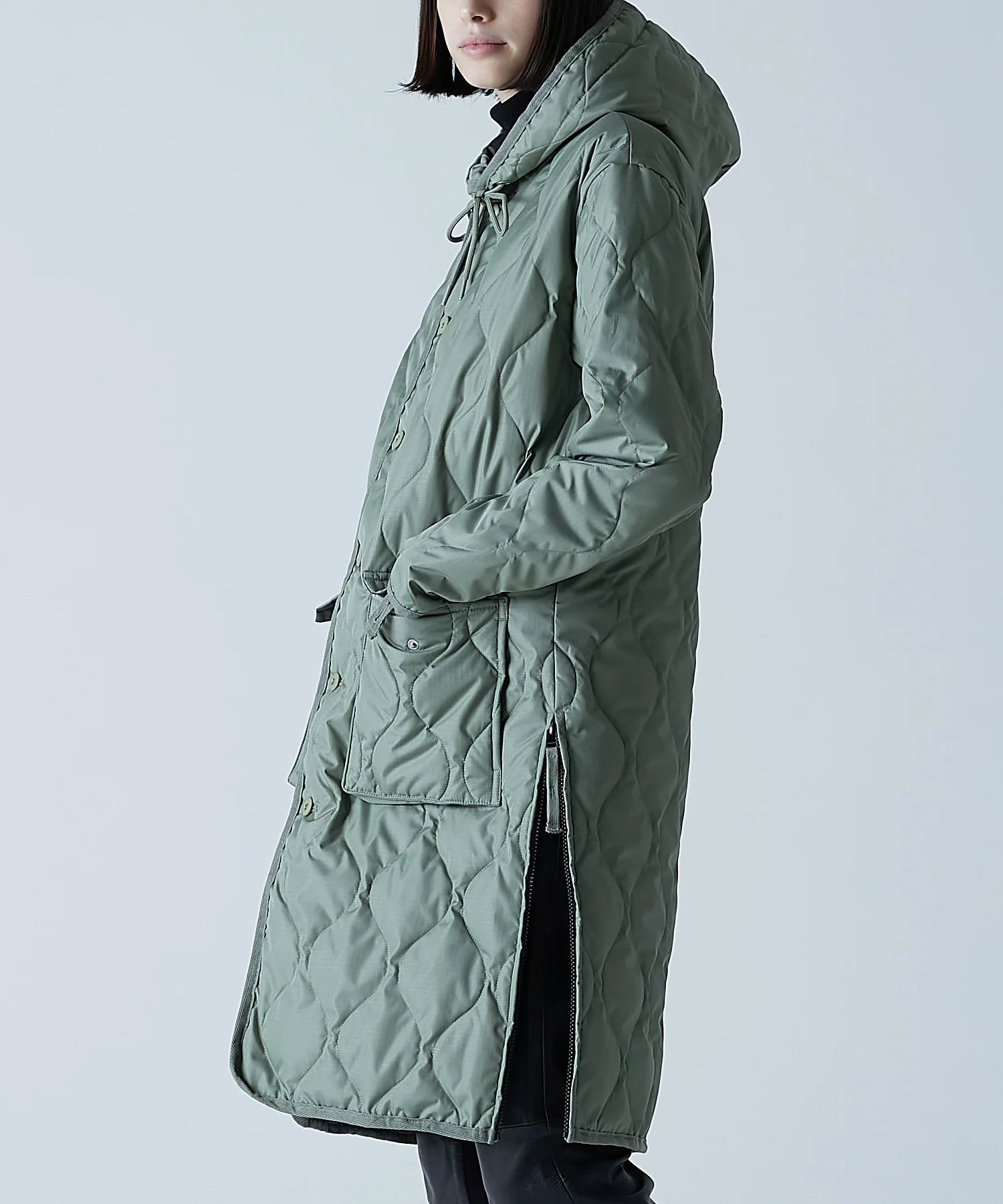 Unisex Military Hood Long Down Coat (Hard Shell) - Image 18