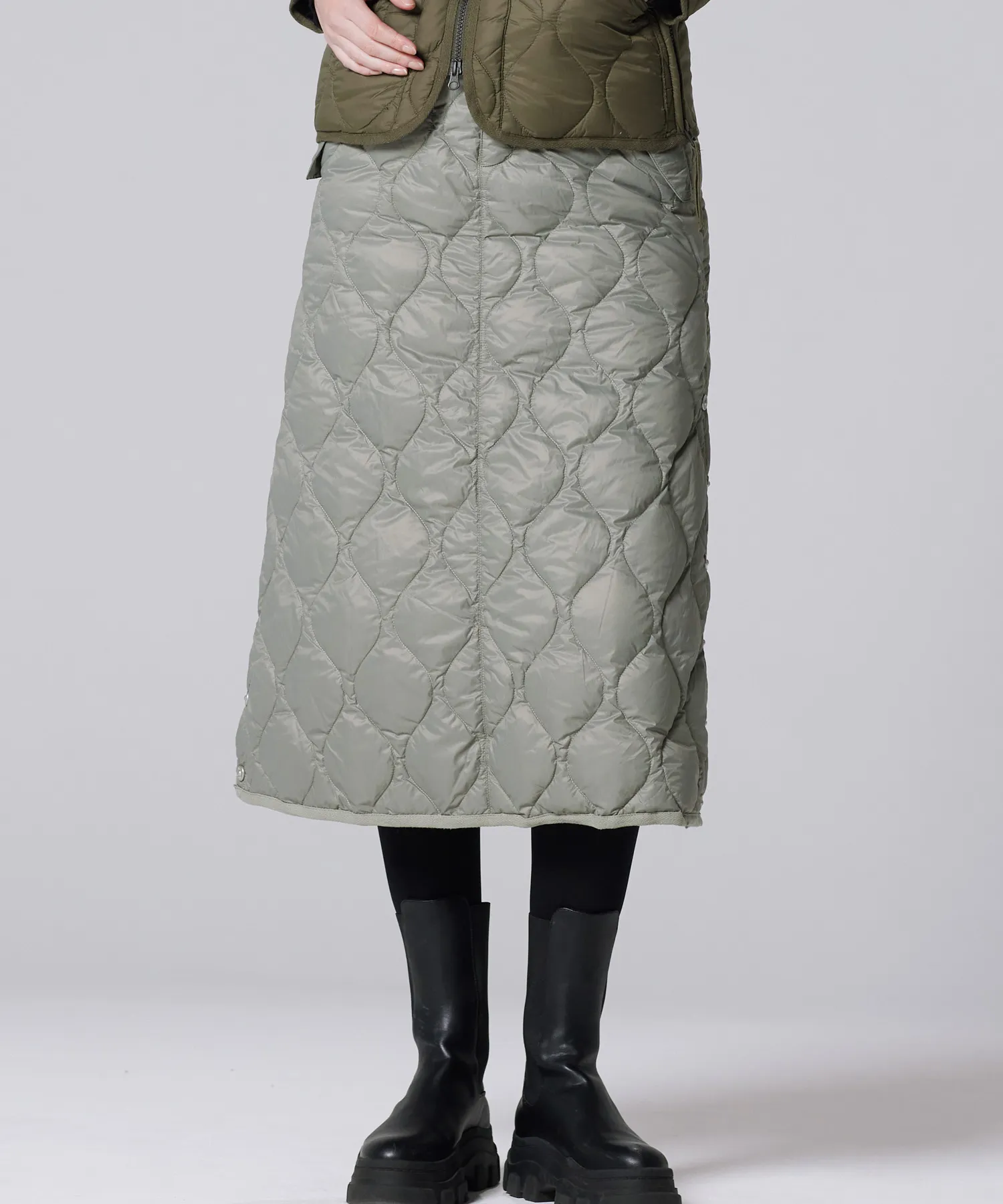 Women's Military Snap Button Down Skirt (Soft Shell) - Image 13