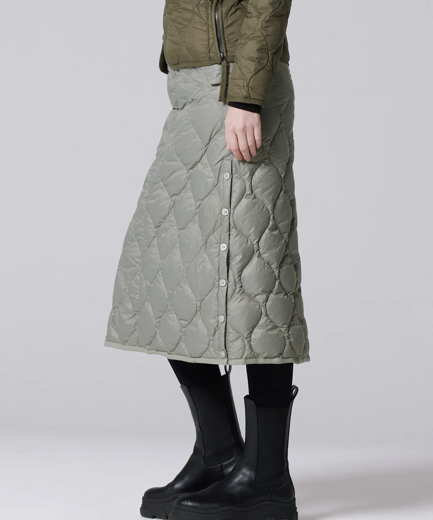 Women's Military Snap Button Down Skirt (Soft Shell) - Image 15