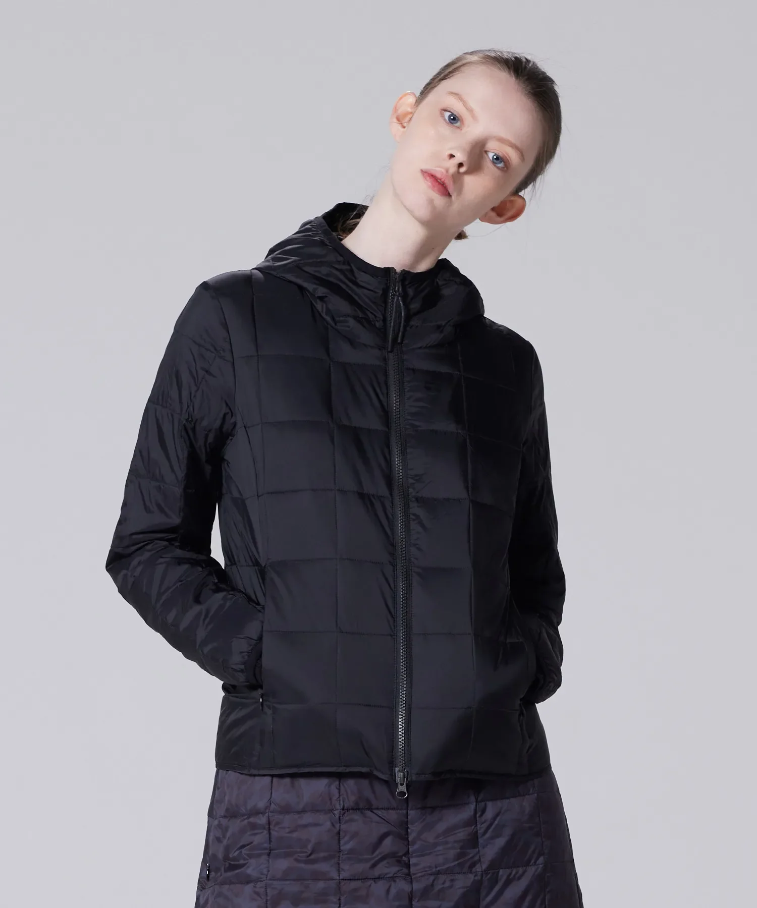 Unisex Basic Hood W-Zip Down Jacket - Image 9