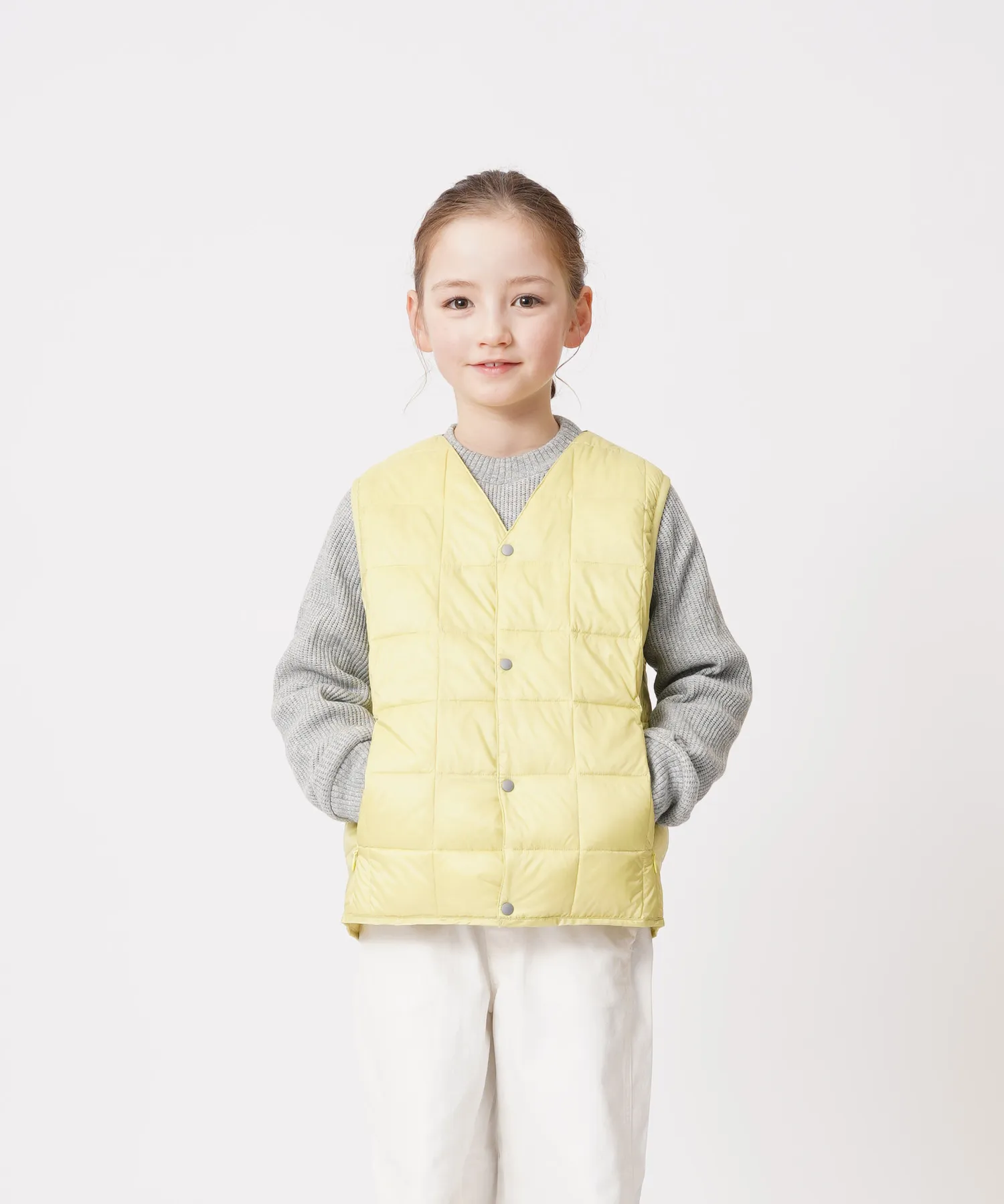 Kids Basic V-Neck Button Down Vest - Image 12