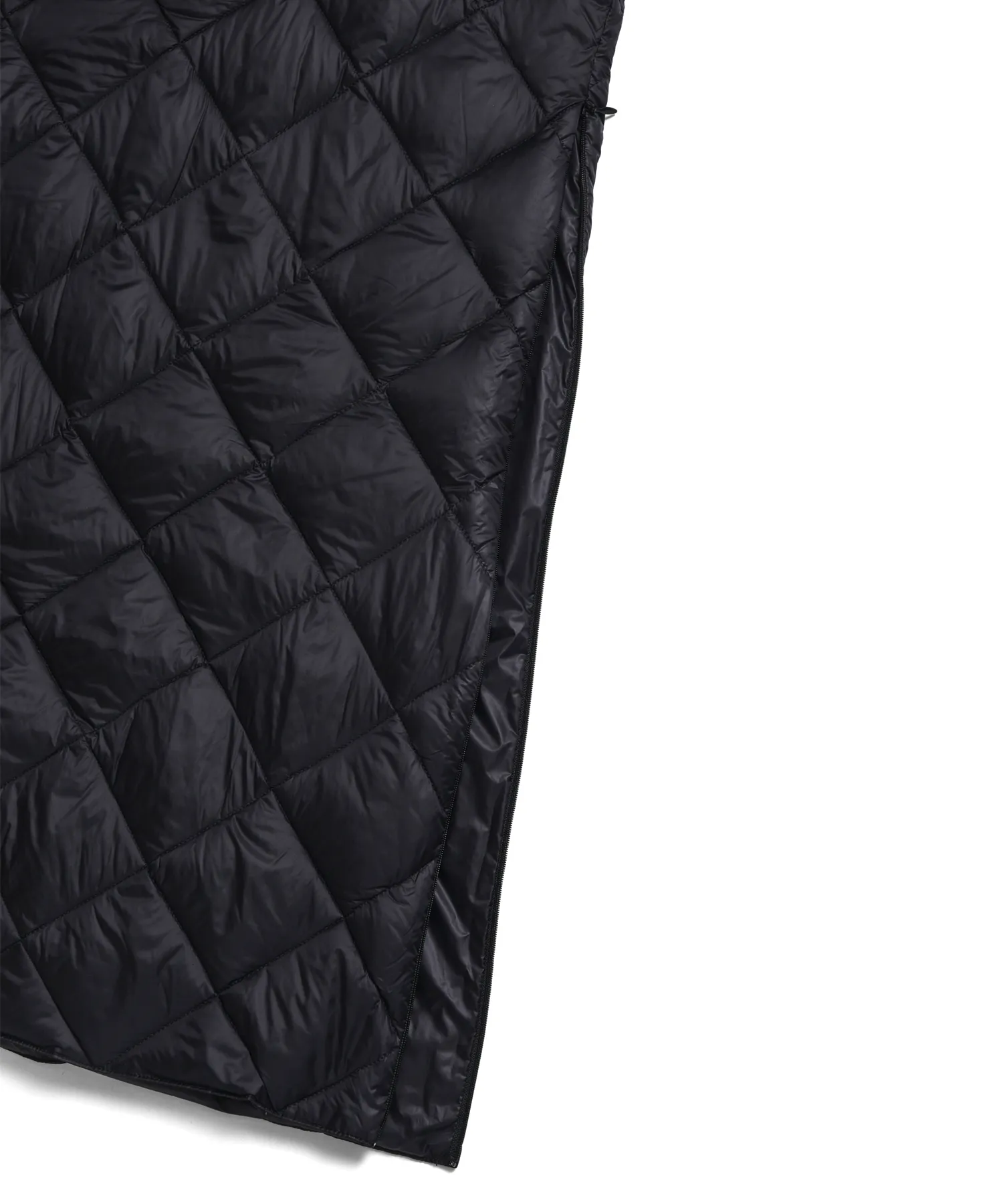 City Single Snap Button Crew Neck Long Down Coat - Image 6