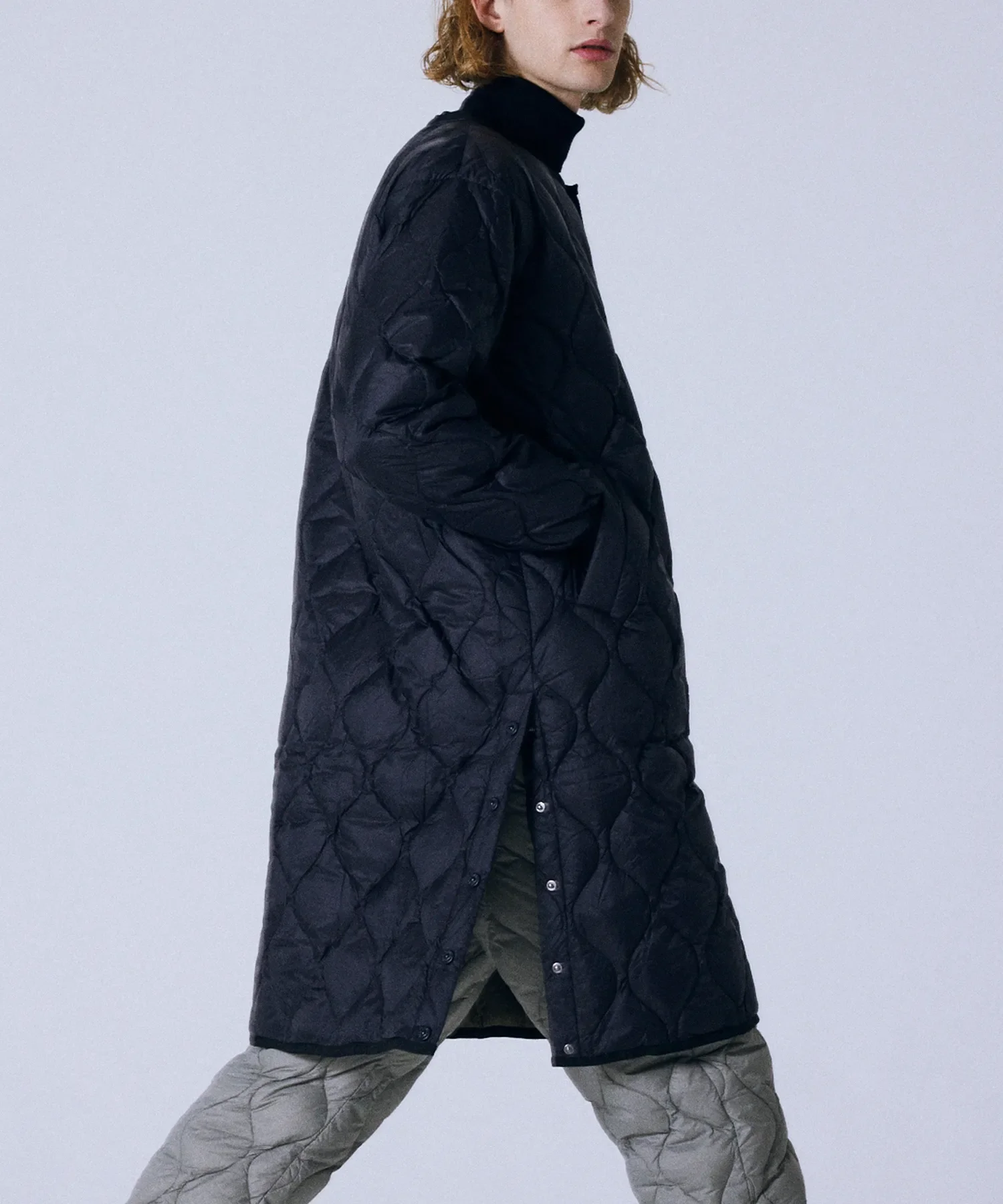 Unisex Military Over Size Crew Neck Long Down Jacket (Soft Shell) - Image 8