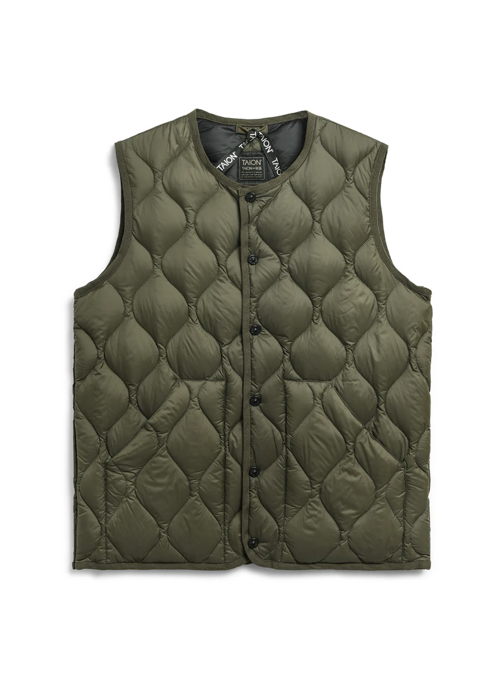 Unisex Military Crew Neck Down Vest (Soft Shell) - Image 14