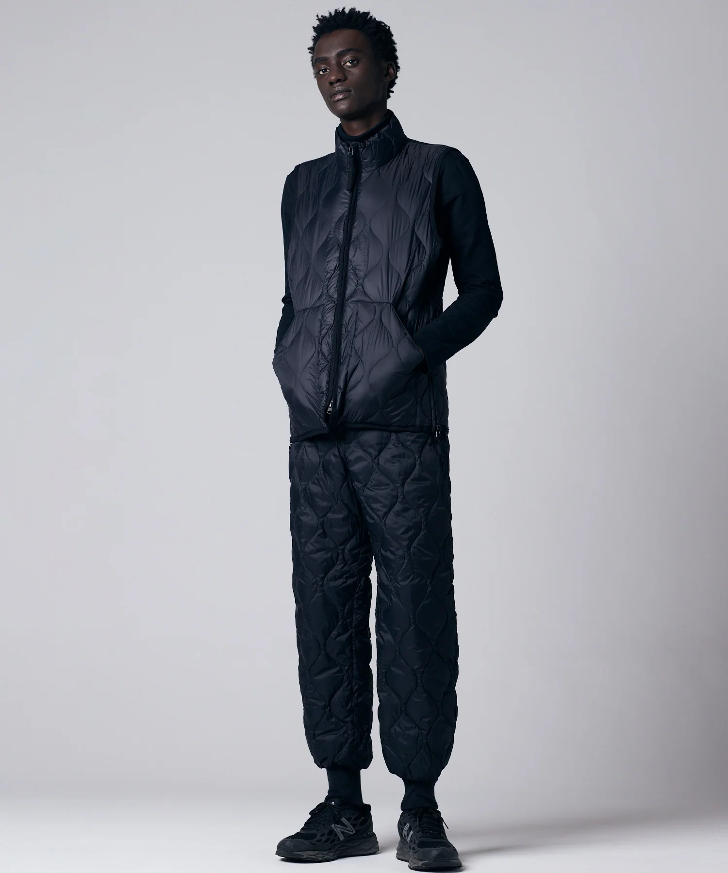 Unisex Military Hi-Neck W-Zip Down Vest (Soft Shell) - Image 11