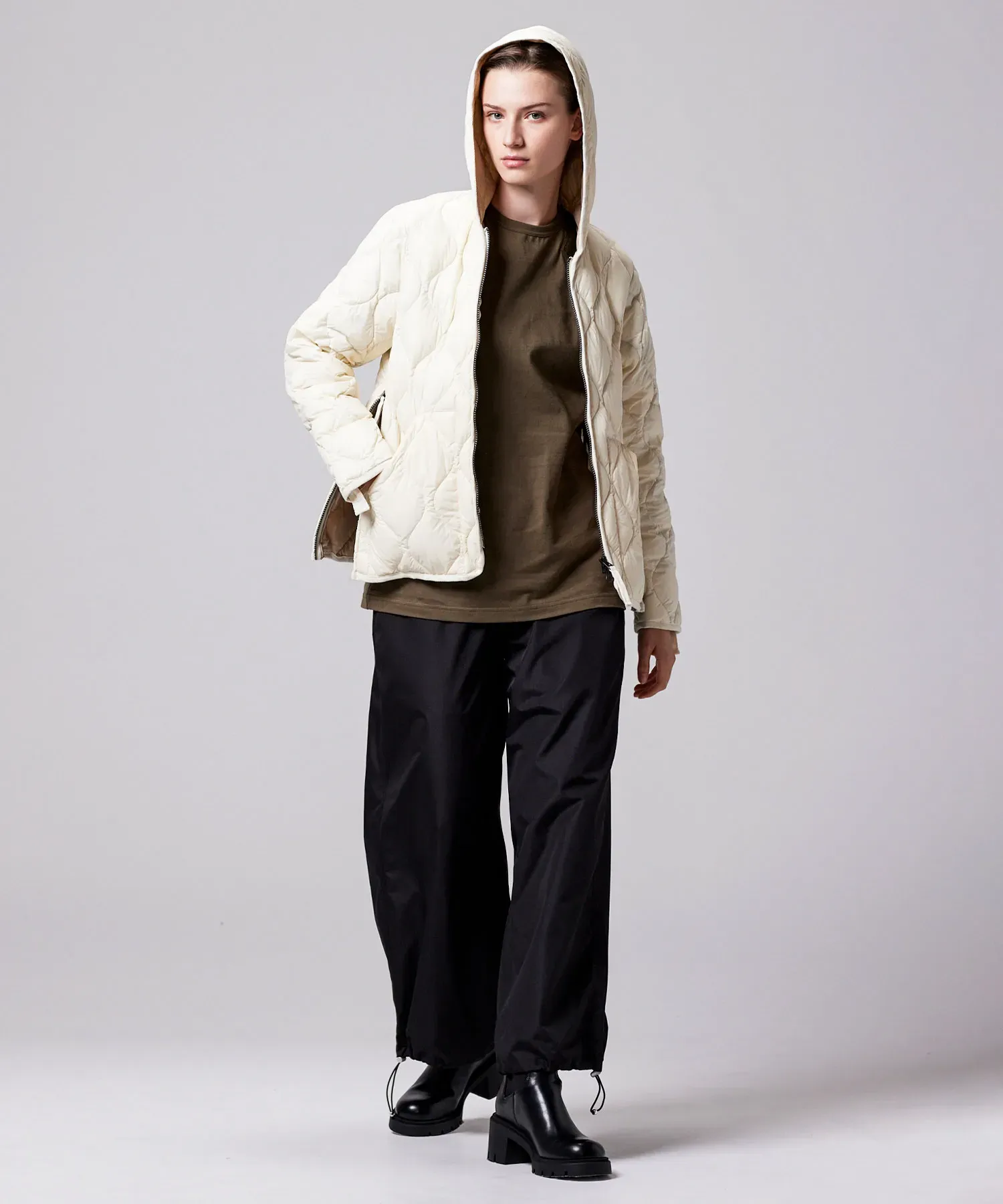 Unisex Military Hood W-Zip Down Jacket (Soft Shell) - Image 12