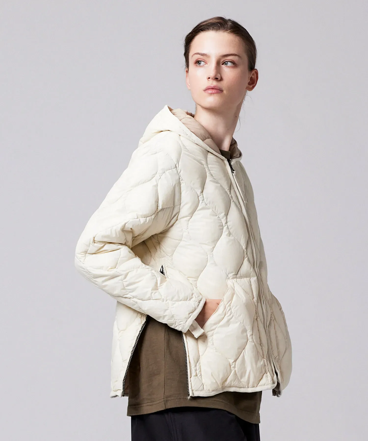 Unisex Military Hood W-Zip Down Jacket (Soft Shell) - Image 13