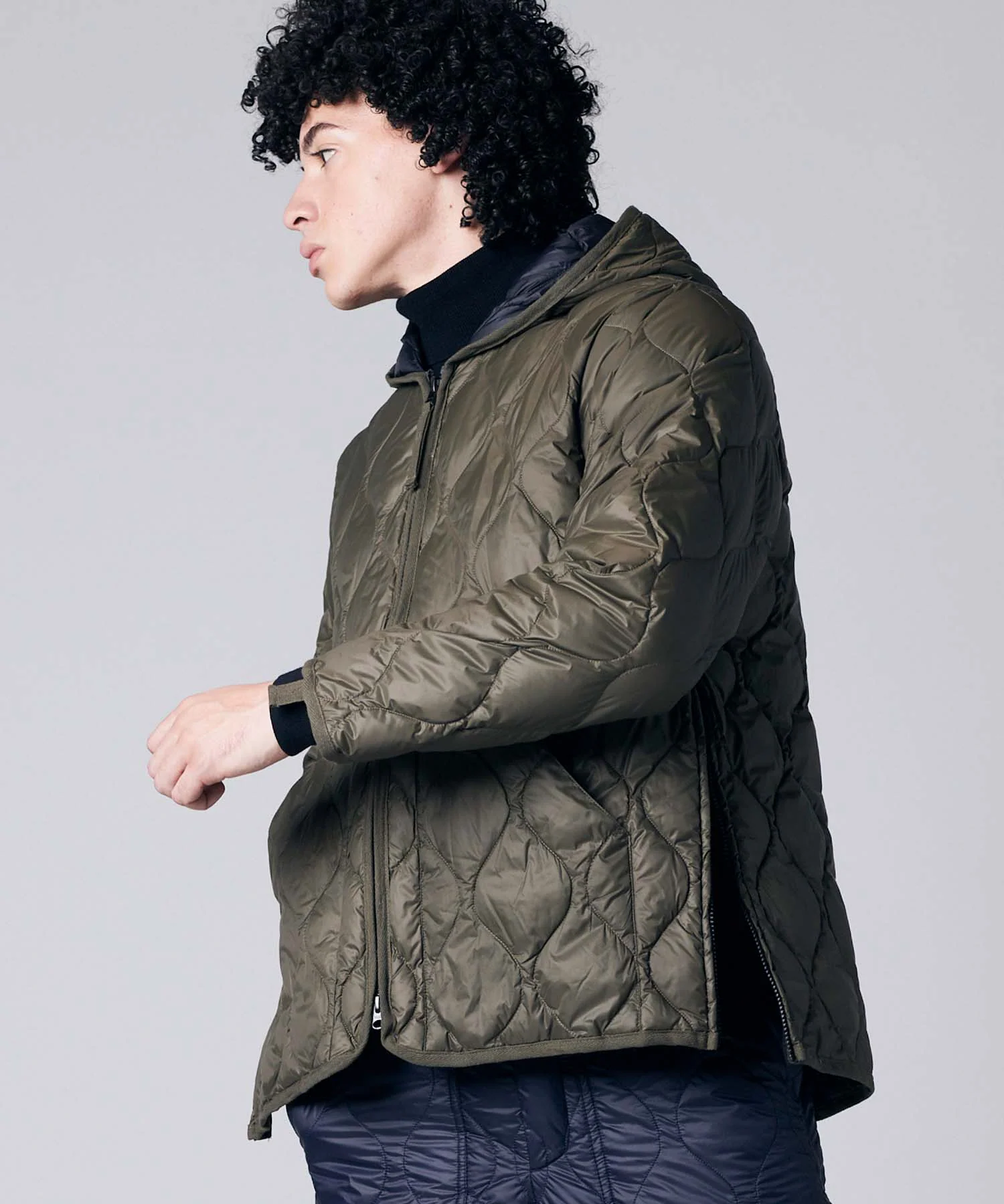 Unisex Military Hood W-Zip Down Jacket (Soft Shell) - Image 18