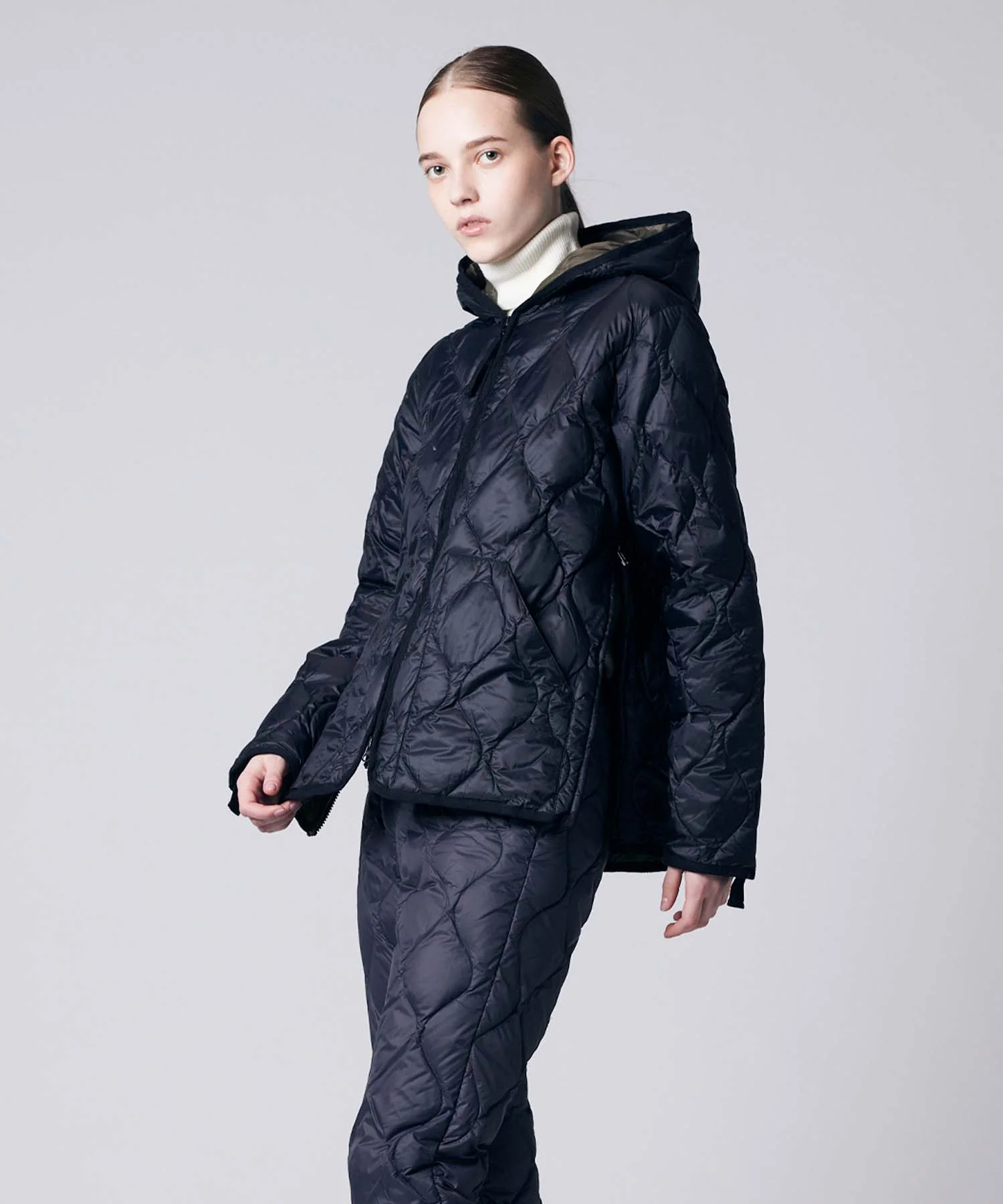 Unisex Military Hood W-Zip Down Jacket (Soft Shell) - Image 20