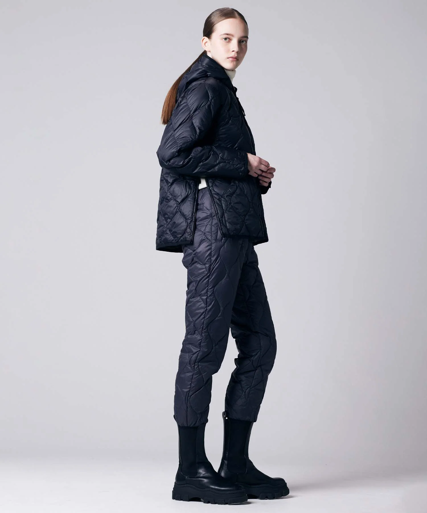 Unisex Military Hood W-Zip Down Jacket (Soft Shell) - Image 22