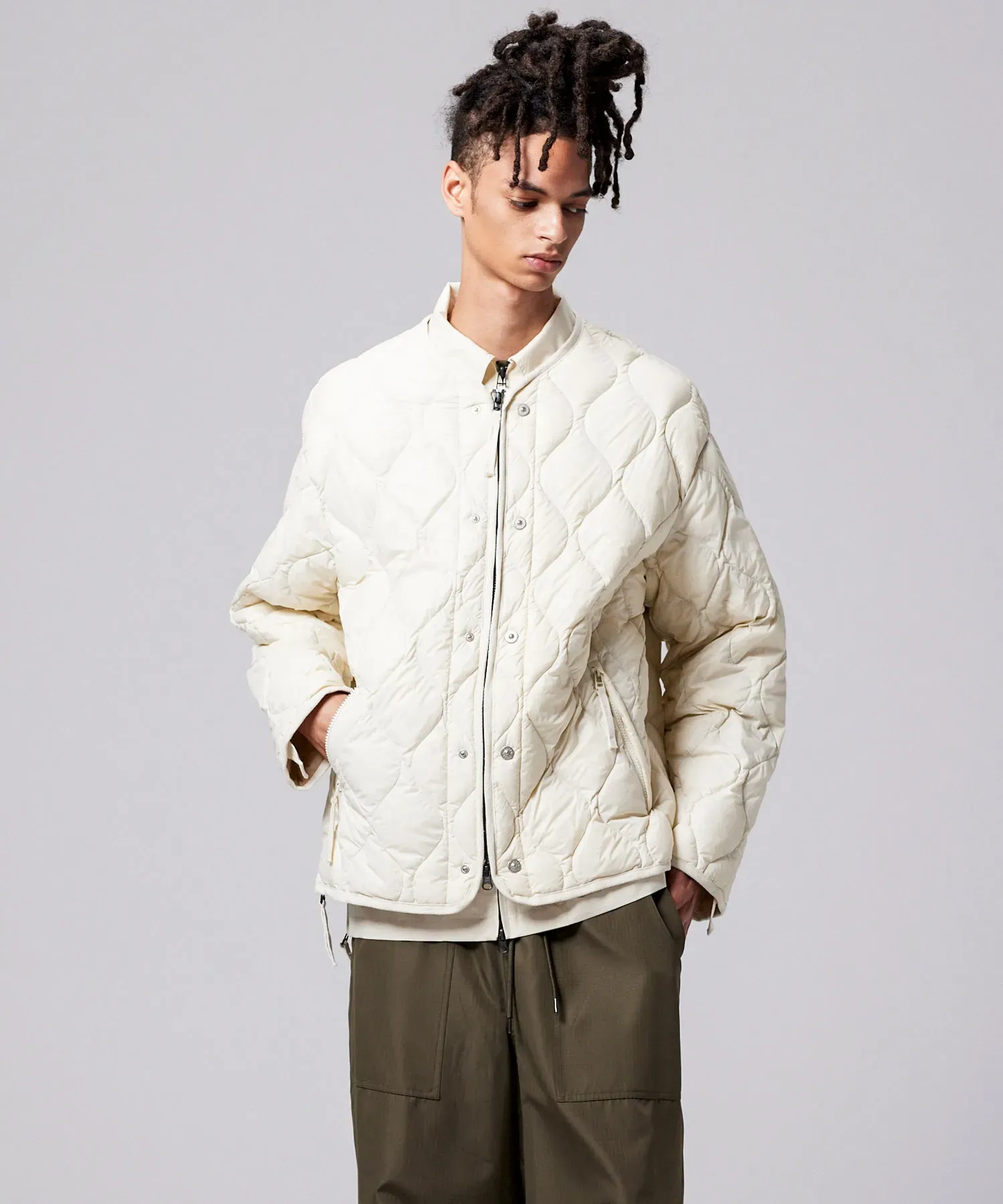 Unisex Military M65 Liner W-Zip Short Down Jacket (Soft Shell) - Image 14