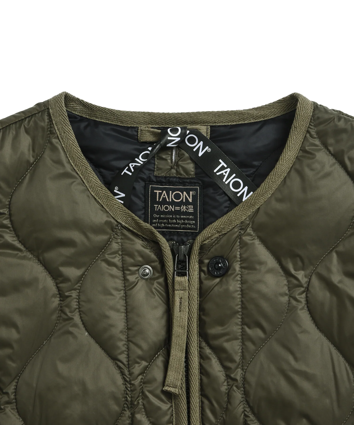 Unisex Military M65 Liner W-Zip Short Down Jacket (Soft Shell) - Image 3