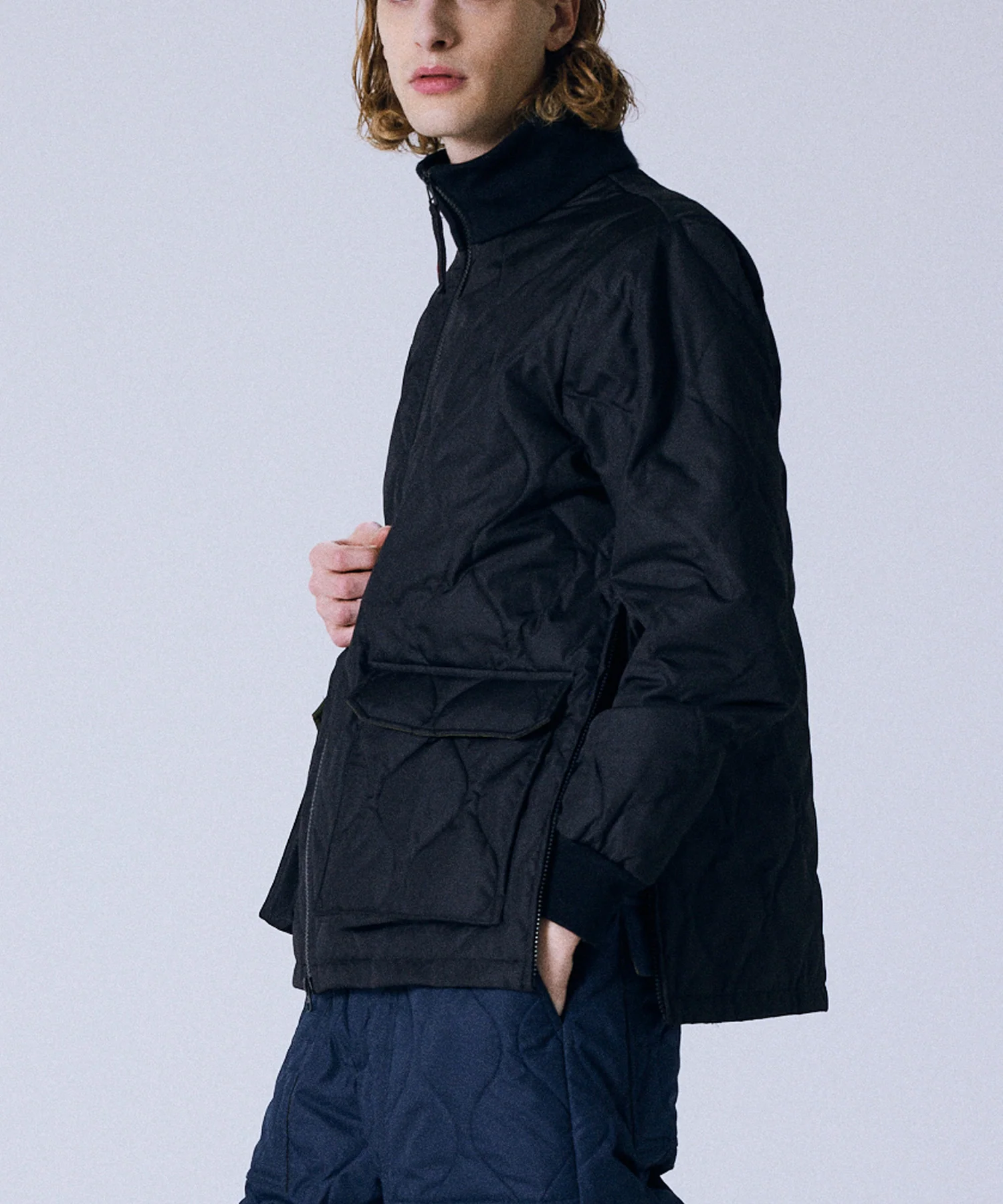 Unisex Military Rib Hi Neck Down Jacket (Hard Shell) - Image 16