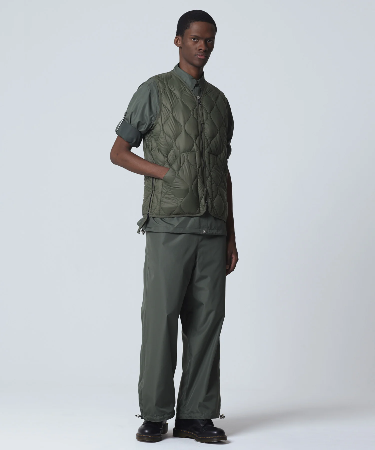 Unisex Military V-Neck W-Zip Down Vest (Soft Shell) - Image 12