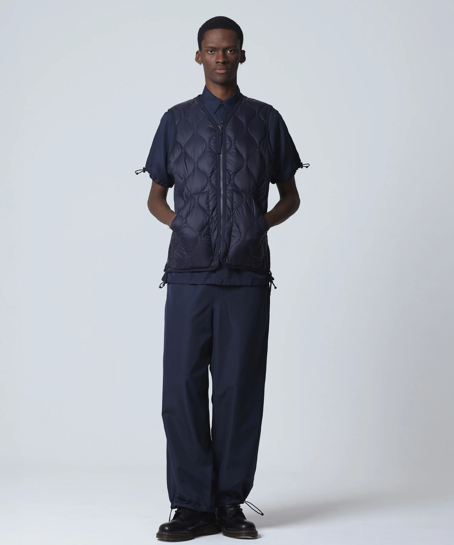 Unisex Military V-Neck W-Zip Down Vest (Soft Shell) - Image 13