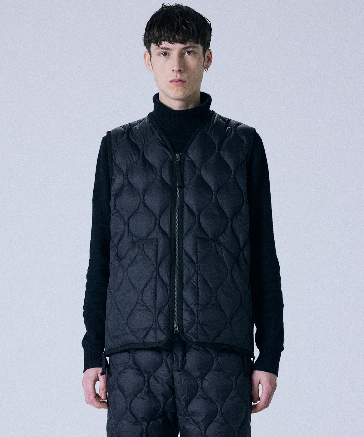 Unisex Military V-Neck W-Zip Down Vest (Soft Shell) - Image 15