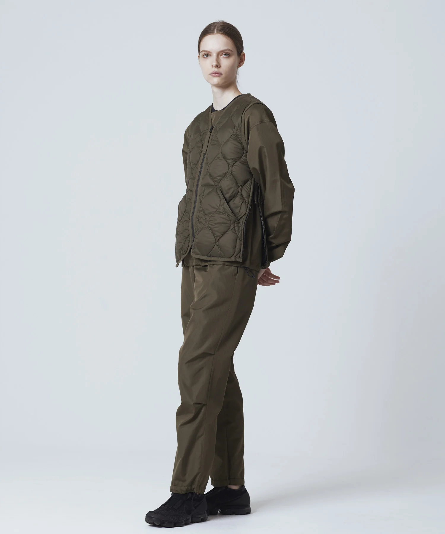 Unisex Military V-Neck W-Zip Down Vest (Soft Shell) - Image 20