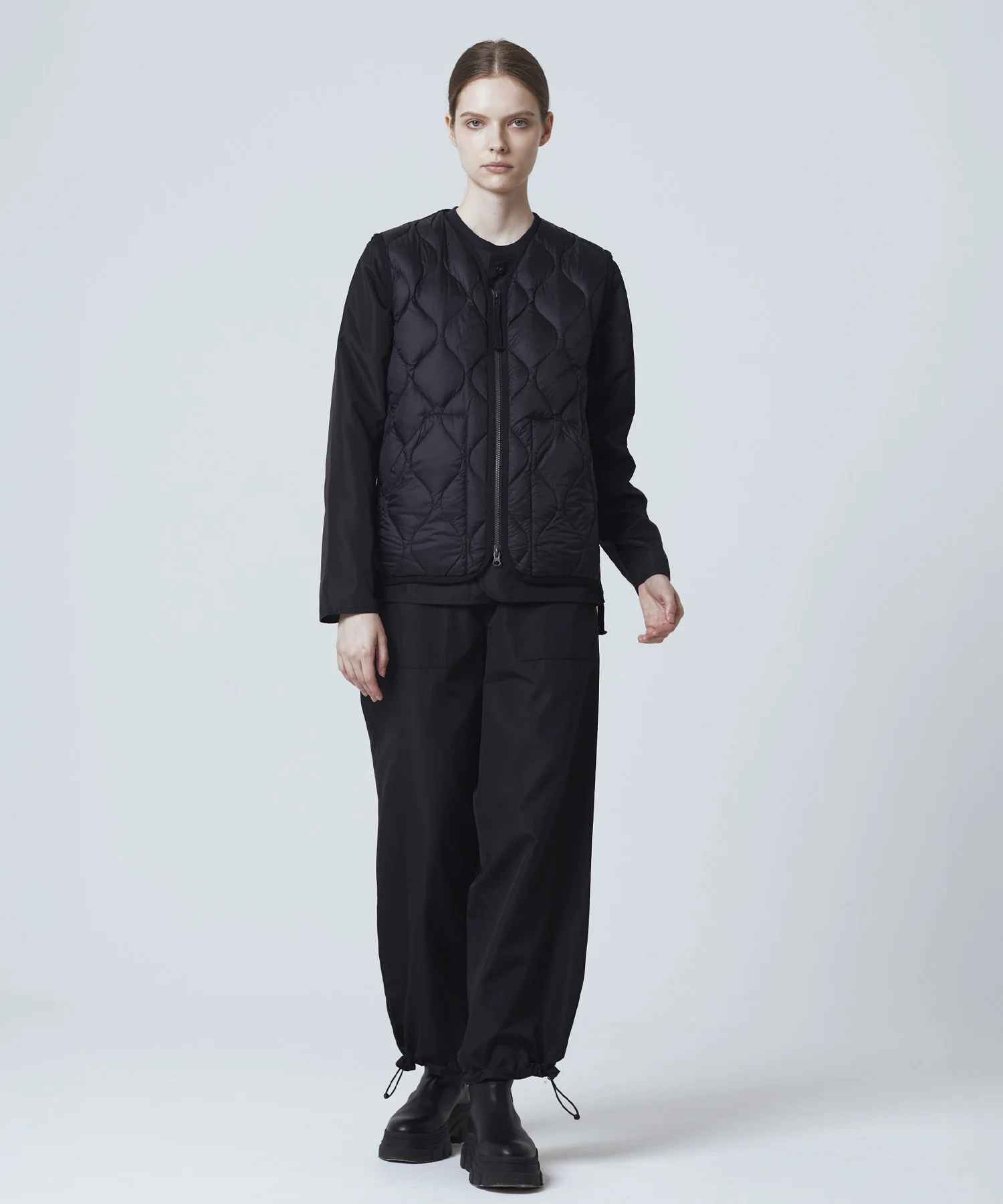 Unisex Military V-Neck W-Zip Down Vest (Soft Shell) - Image 23