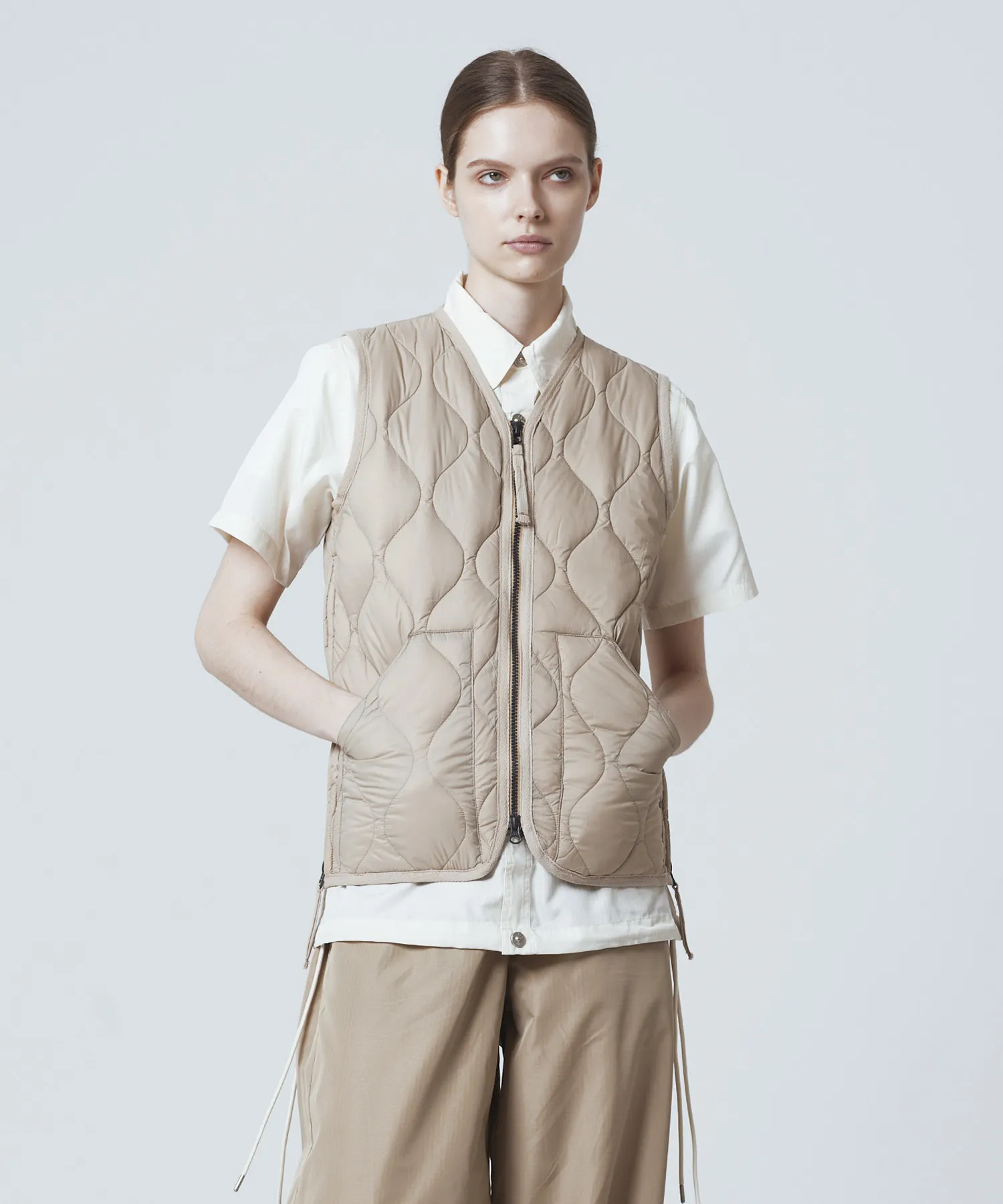 Unisex Military V-Neck W-Zip Down Vest (Soft Shell) - Image 26