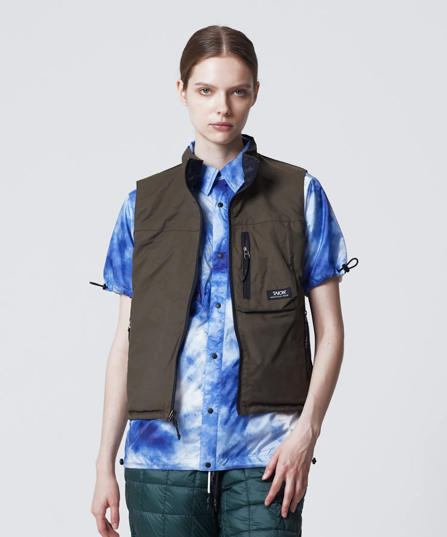 Unisex Non Down Mountain Reversible W-Zip Vest - Image 28