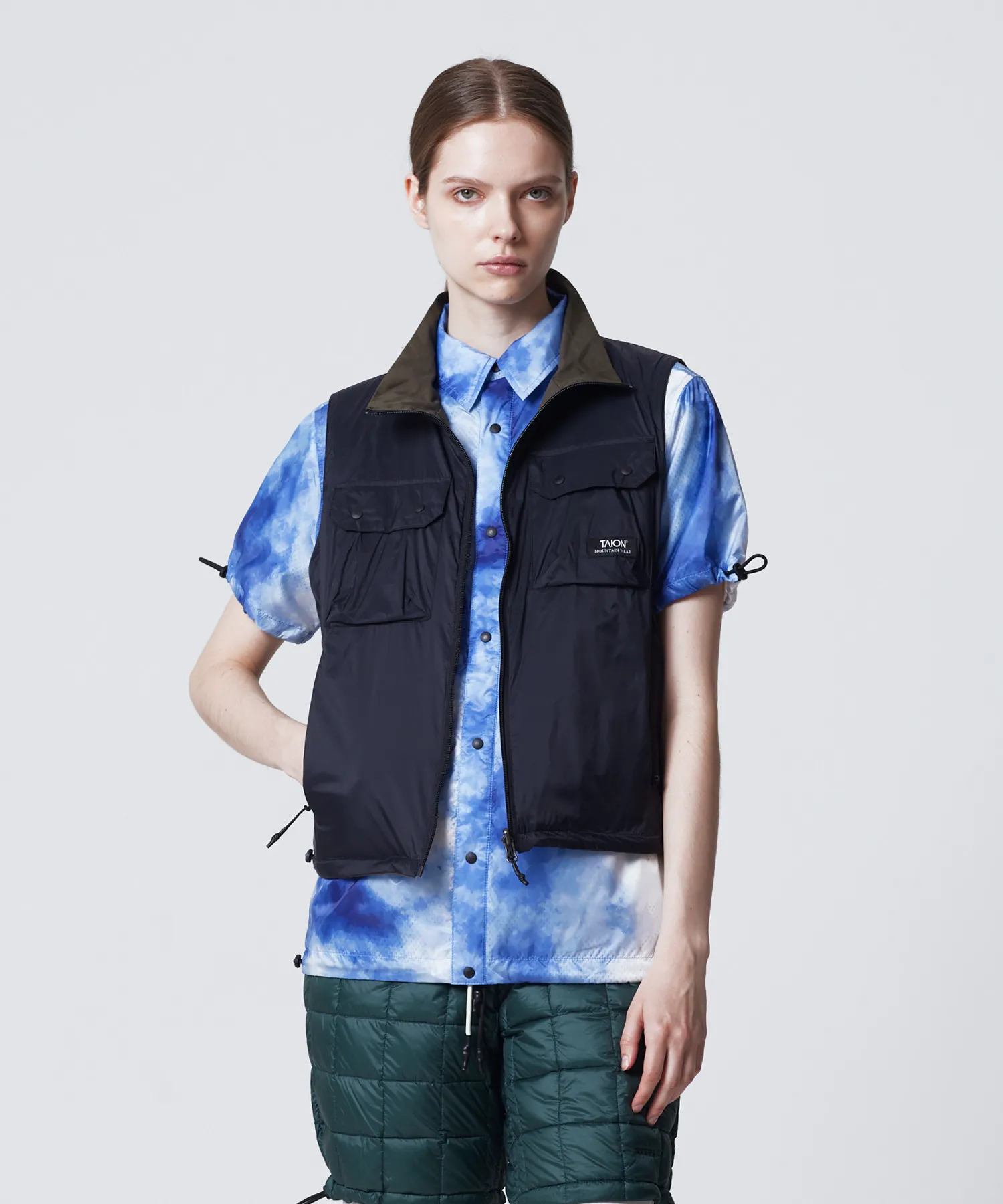 Unisex Non Down Mountain Reversible W-Zip Vest - Image 30