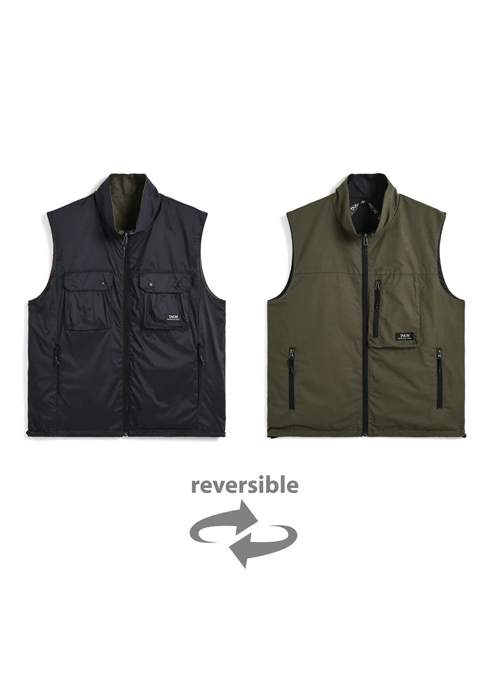 Unisex Non Down Mountain Reversible W-Zip Vest - Image 31