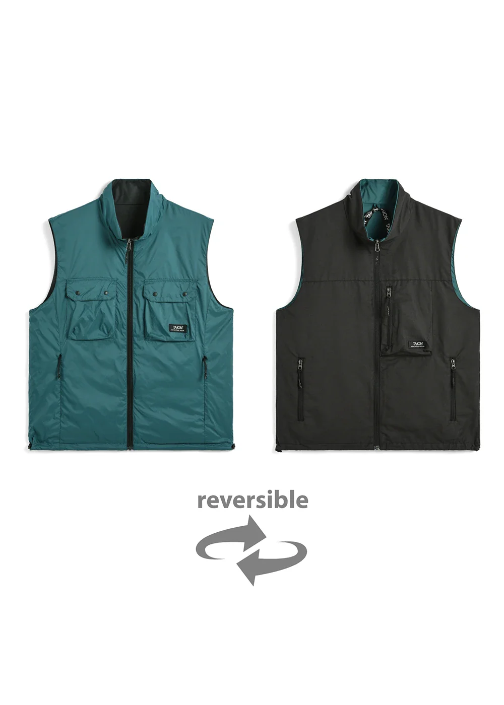 Unisex Non Down Mountain Reversible W-Zip Vest - Image 32