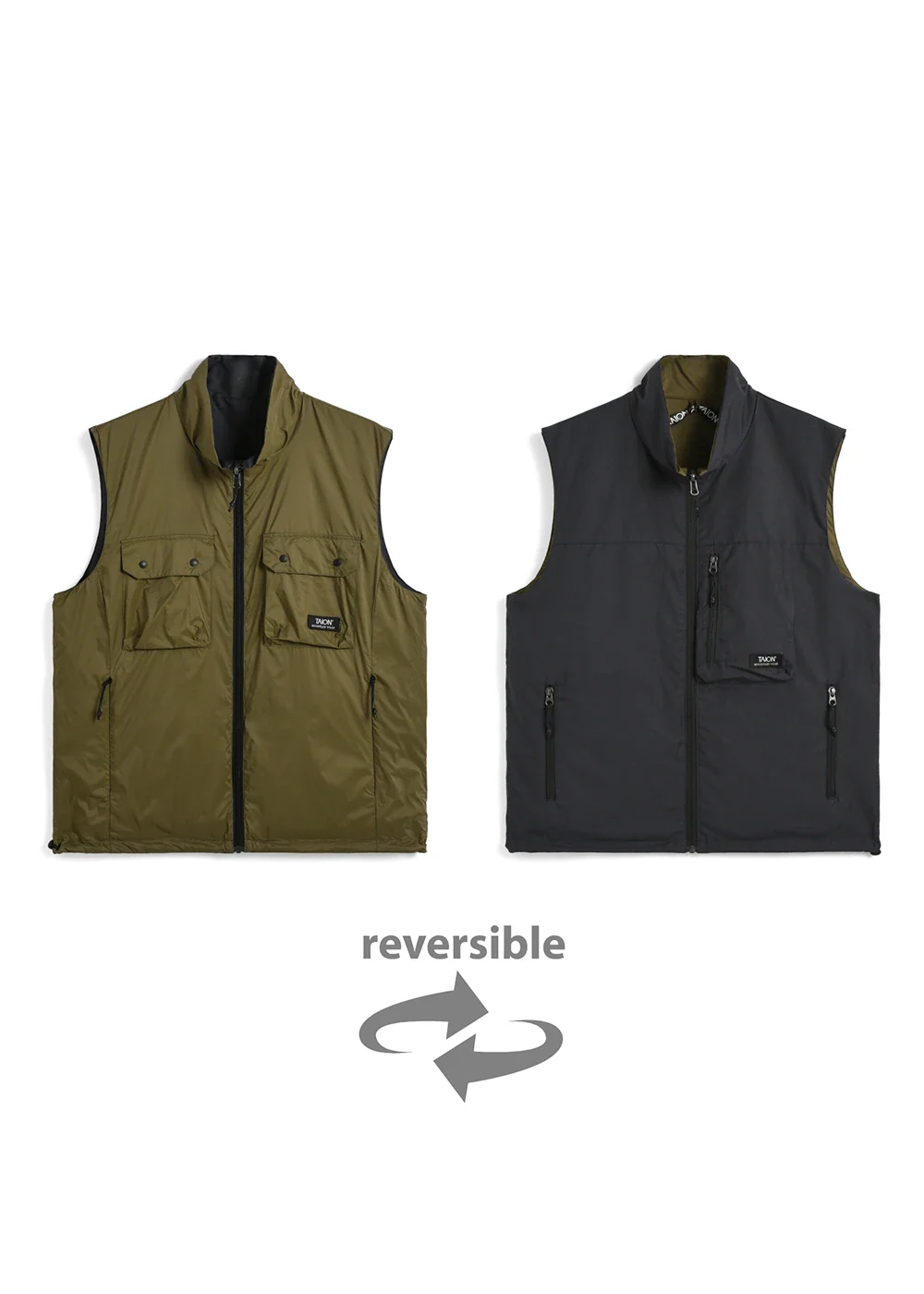 Unisex Non Down Mountain Reversible W-Zip Vest - Image 33