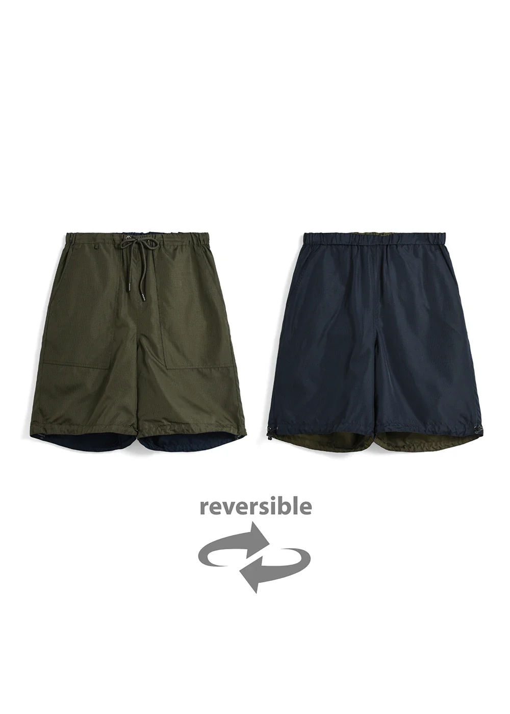 Unisex Non Down Military Reversible Wide Shorts - Image 12