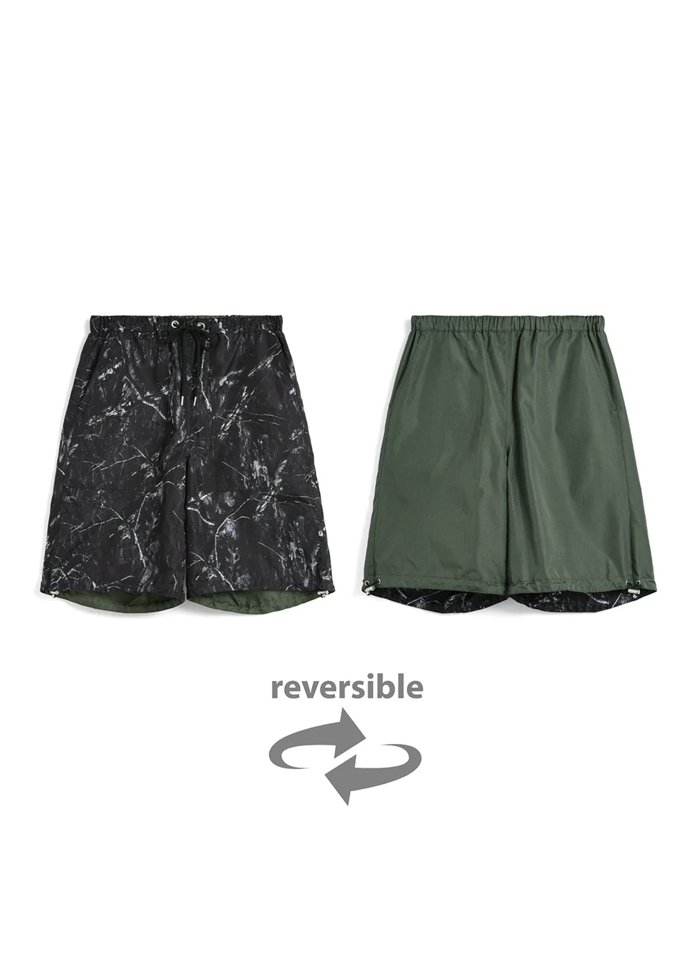Unisex Non Down Military Reversible Wide Shorts - Image 14