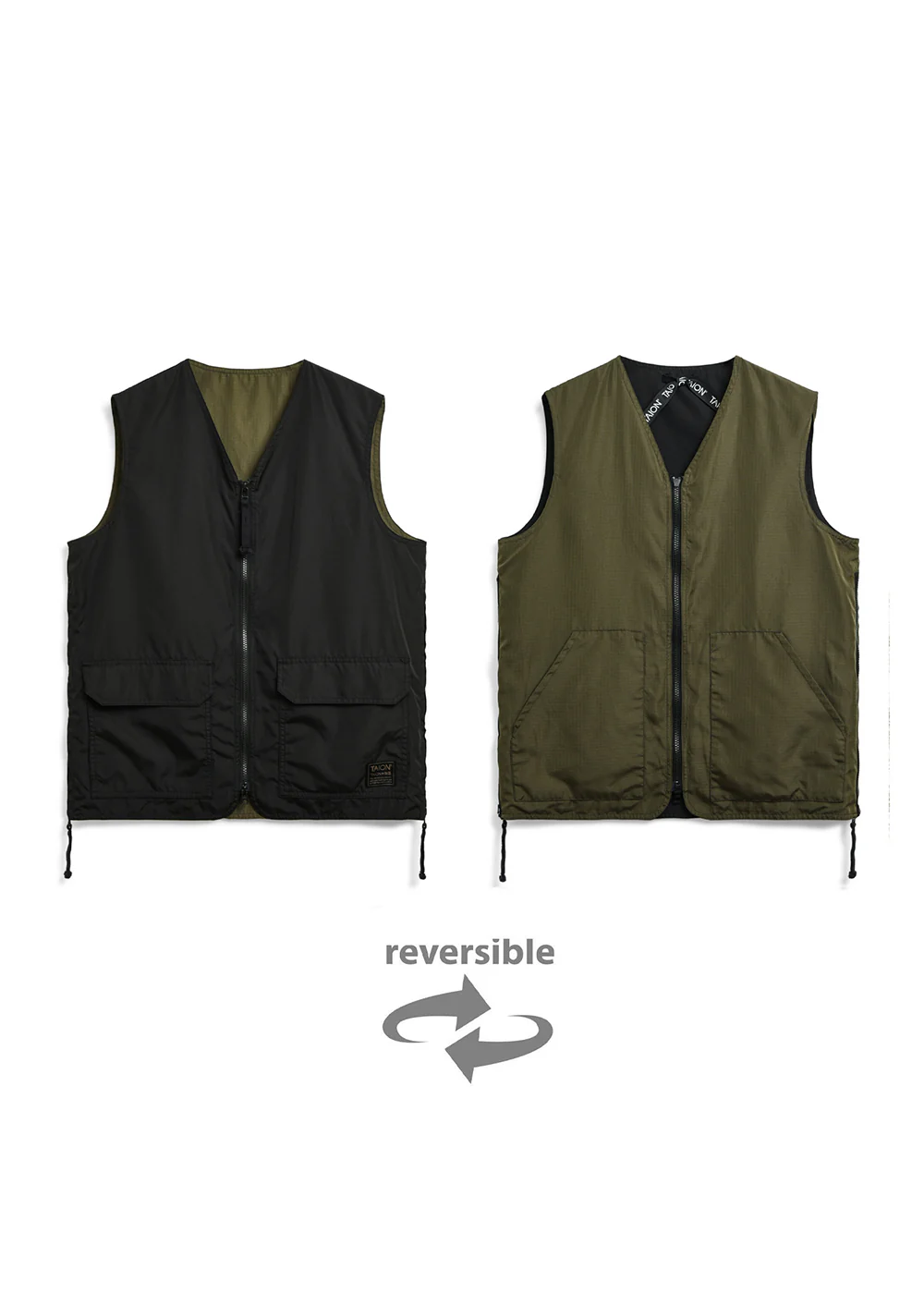 Unisex Non Down Military Reversible V Neck Vest - Image 21